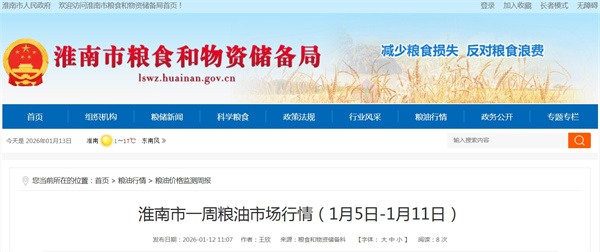 淮南市一周糧油市場(chǎng)行情（1月5日-1月11日）.jpg